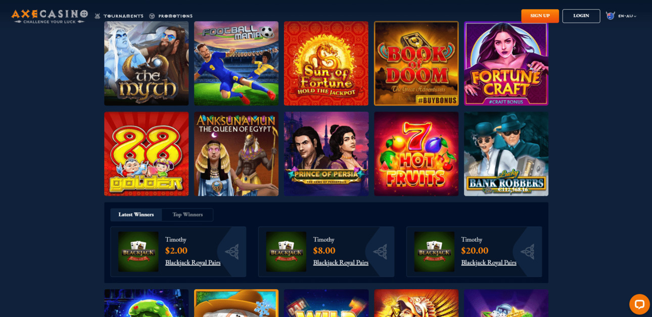 Axe Casino Online Australia