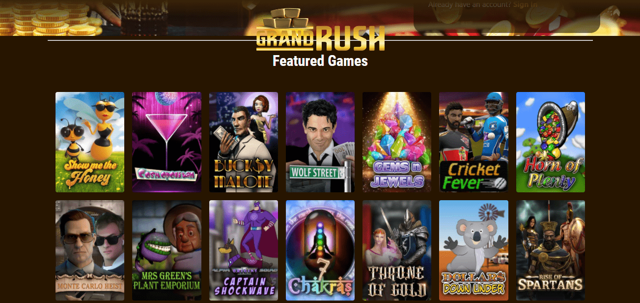 Grand Rush Casino Online Australia