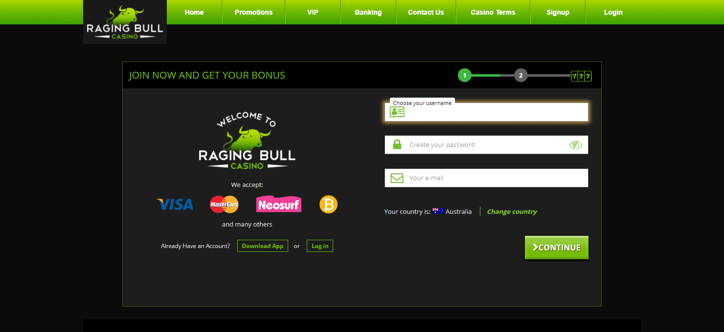raging bull online casino instant play