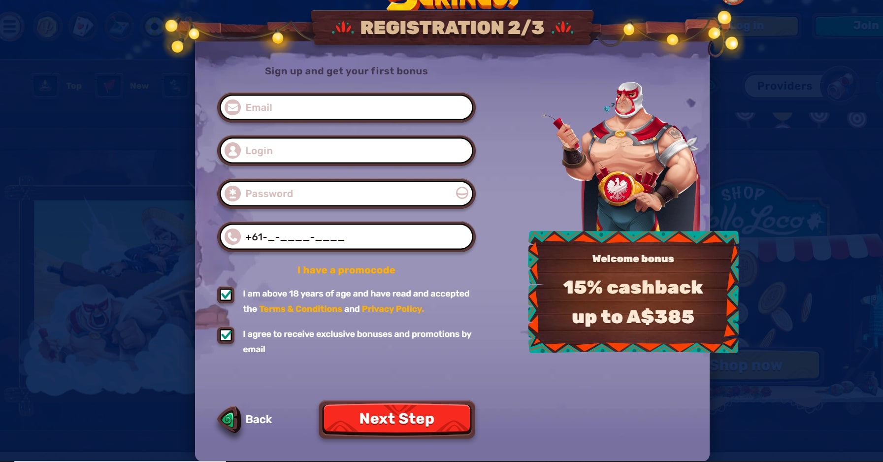 5Gringos Casino Registration