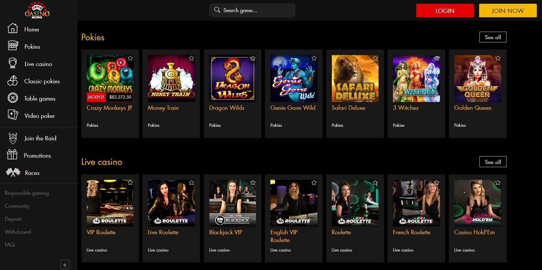 Casino Moons - Play the Best Online Casino Games Moons Casino