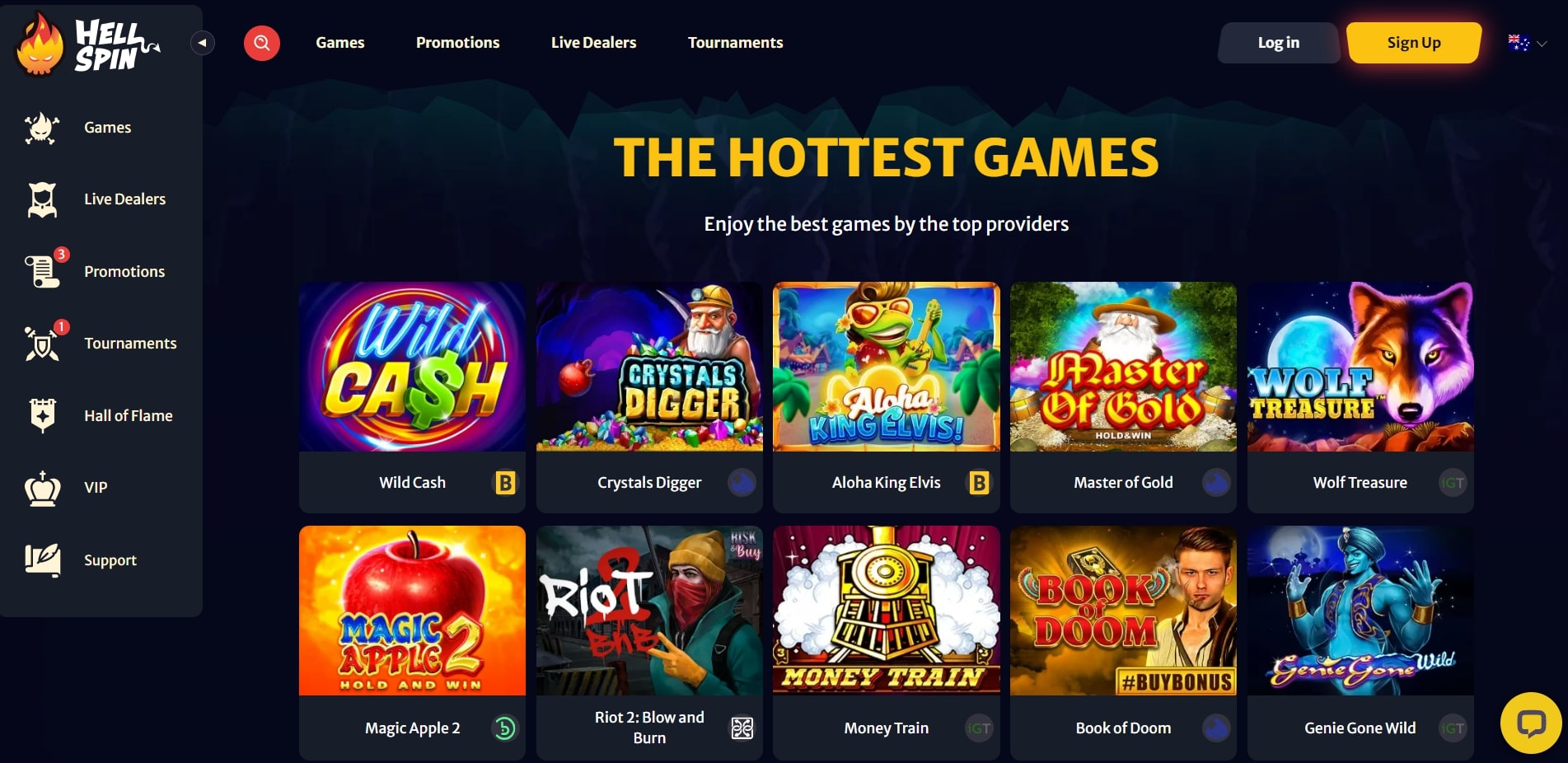 Hell Spin Casinos Games