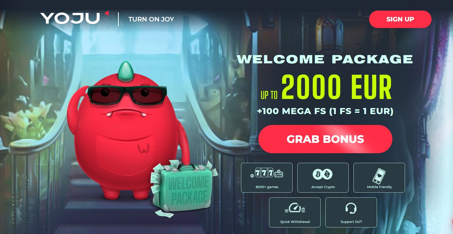 Welcome 2000 Bonus by YOJU Casino