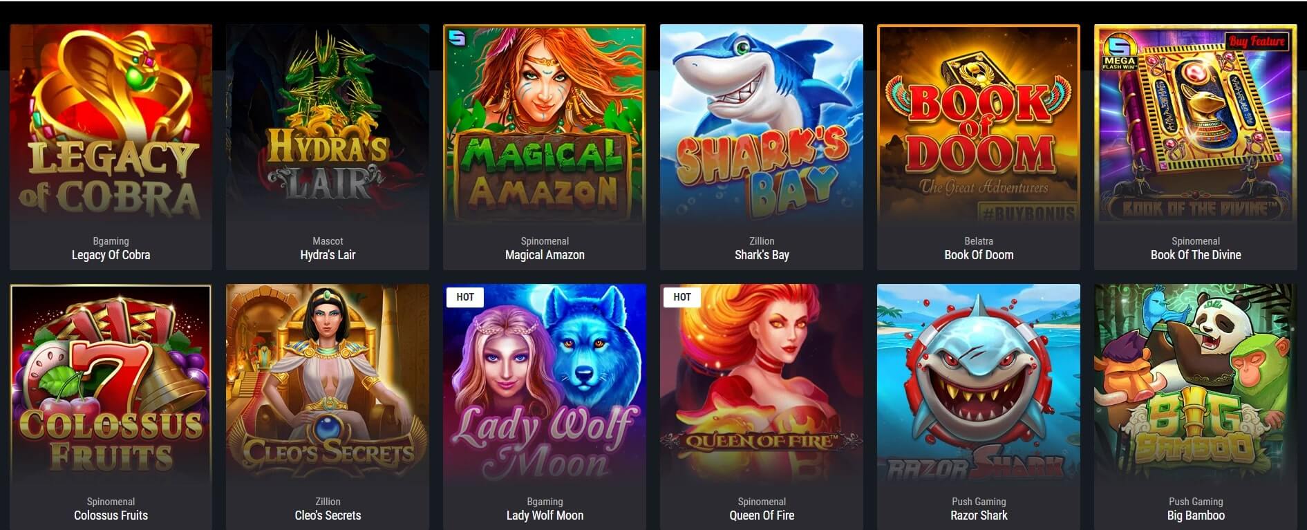 Cobra Casino Games