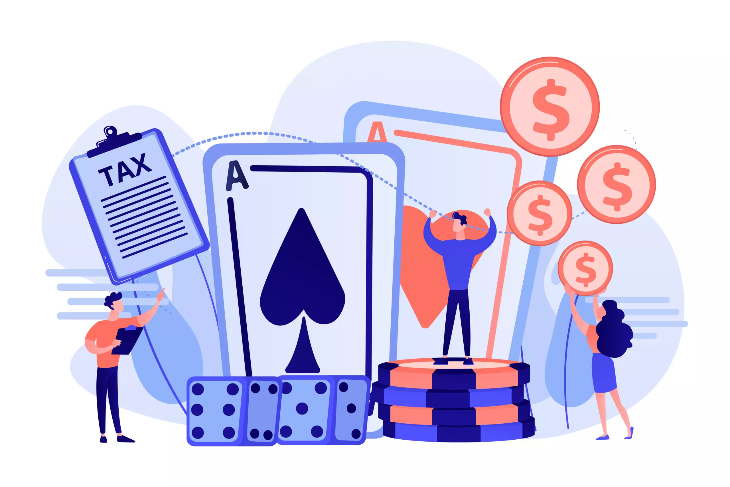 Gambling income concept vector illustration